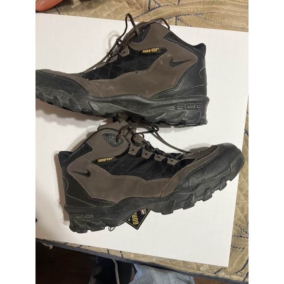 Vintage Nike ACG Gore-Tex Trail Boots Brown Black Men\'s size 12 barely worn main image 8